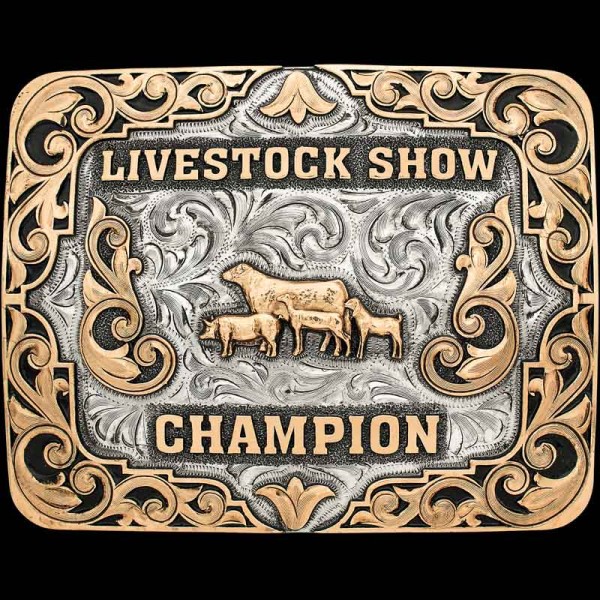 Show off your success with our Showman Champion Belt Buckle, now in stock!  Celebrate your achievements with a touch of western flair.